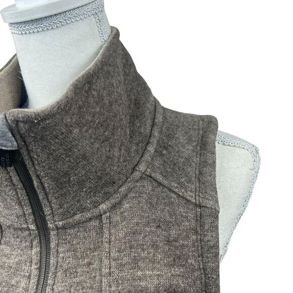 Toad & Co Brown Arriva Long Outbound Travel Vest Size S Wool Blend Zip - Picture 5 of 15
